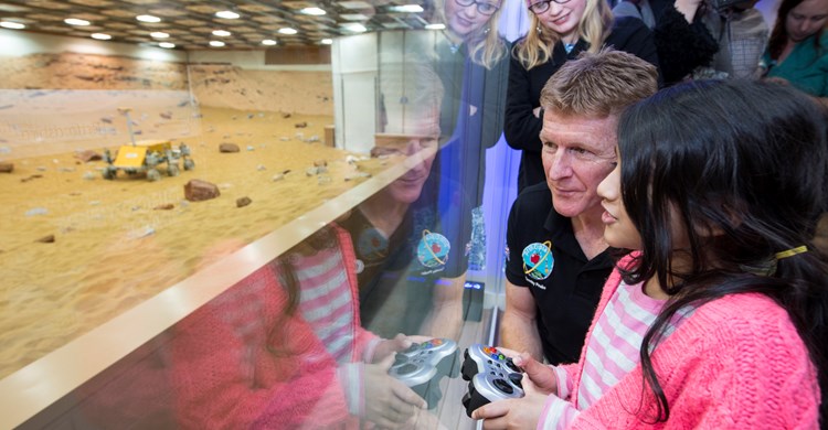 Astronaut Tim Peake at the launch of the STEM Discovery Centre