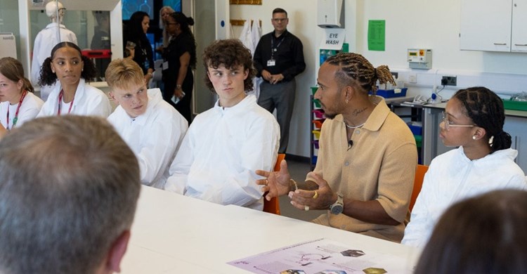 Sir Lewis Hamilton launches the Pioneering Young STEM Futures programme