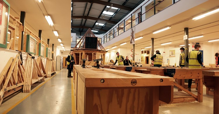 Carpentry shop at North Herts College